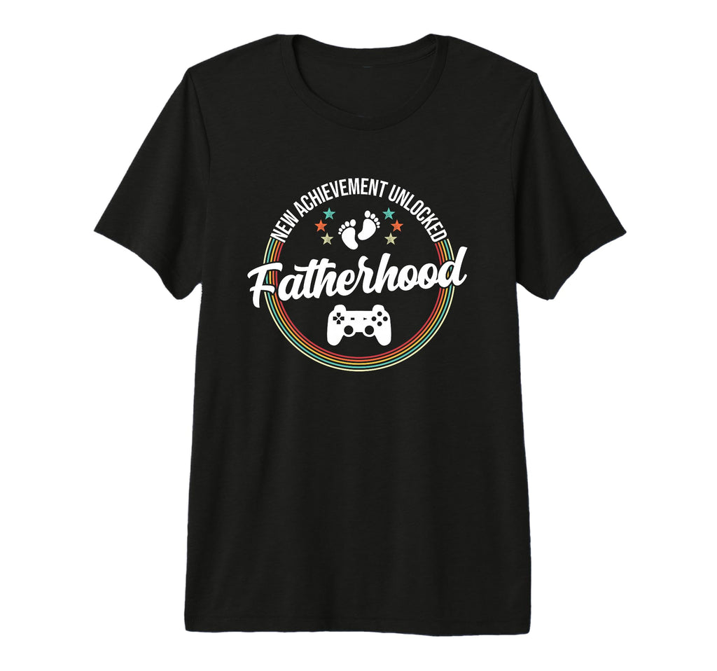 Mens Achievement Unlocked Fatherhood T-Shirt - Streetwear Style for Adults - T-Shirt, Sweatshirt, Hoodie