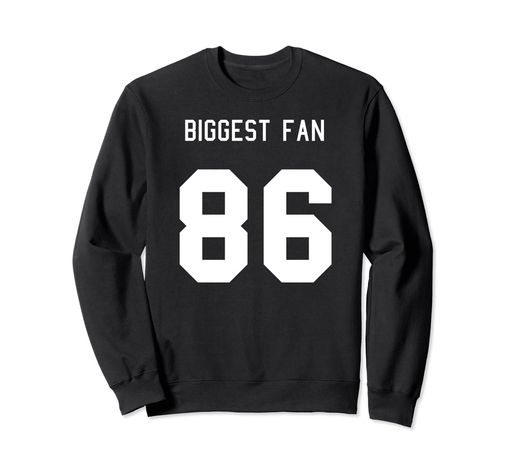 Number 86 Biggest Fan Sport Spirit Sweatshirt - Trendy Graphic Men Women - T-Shirt, Sweatshirt, Hoodie