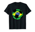 Brazil Flag Soccer Fans Football T-Shirt - Custom Art Print Men Women - T-Shirt, Sweatshirt, Hoodie