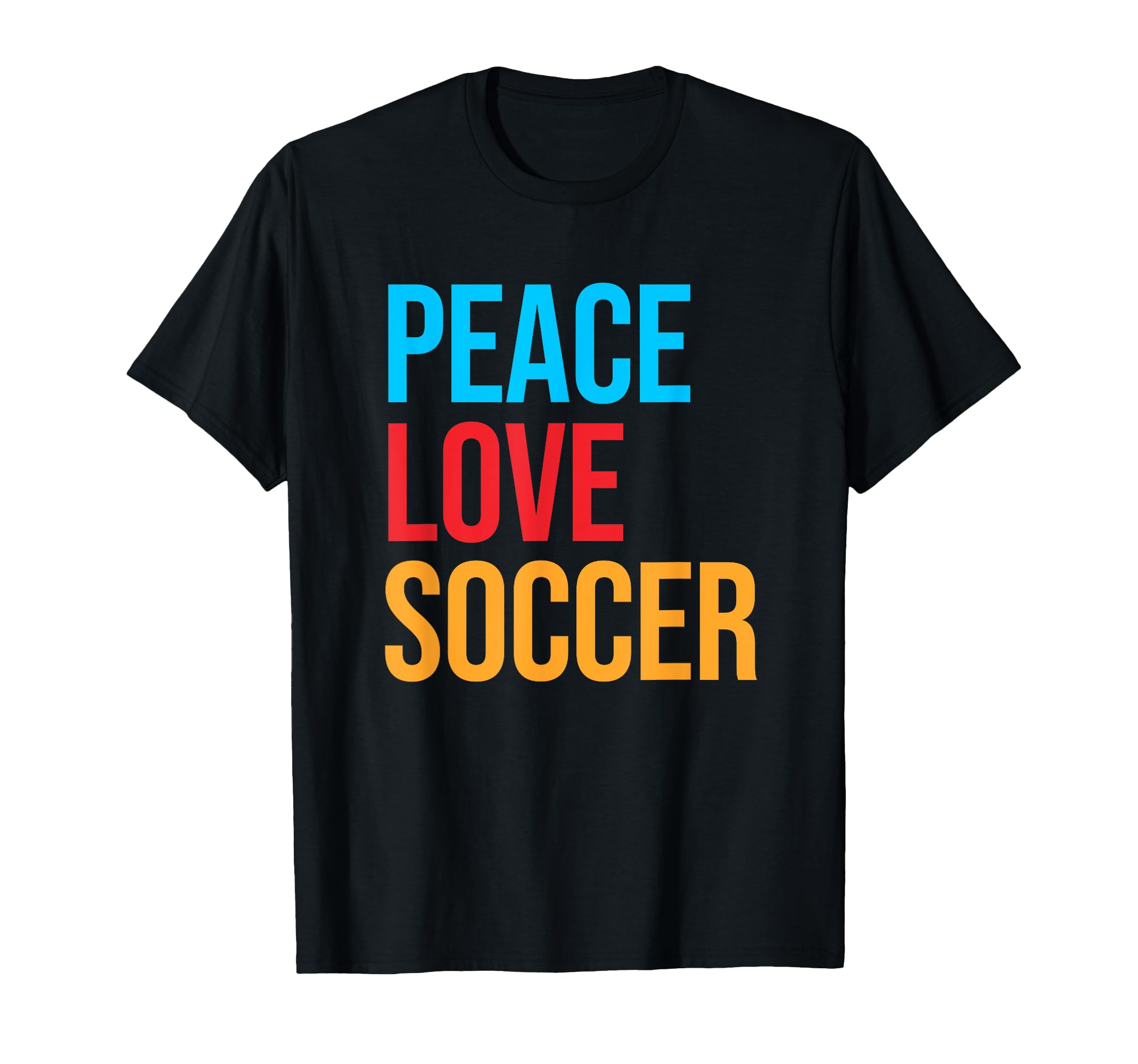 Football Peace Love Soccer T-Shirt - Minimalist Print Men Women - T-Shirt, Sweatshirt, Hoodie