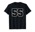 Sport Team Number 55 T-Shirt - Trendy Graphic for Adults - T-Shirt, Sweatshirt, Hoodie