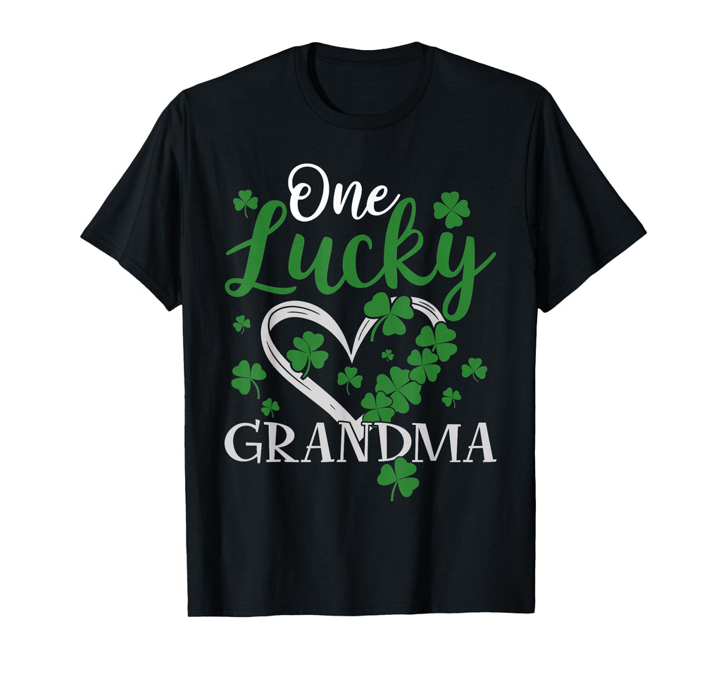 One Lucky Grandma Irish Green Heart T-Shirt - Novelty Apparel Men Women - T-Shirt, Sweatshirt, Hoodie
