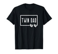 Dad Twins 2 Two Children Papa Daddy T-Shirt - Custom Art Print for Adults - T-Shirt, Sweatshirt, Hoodie
