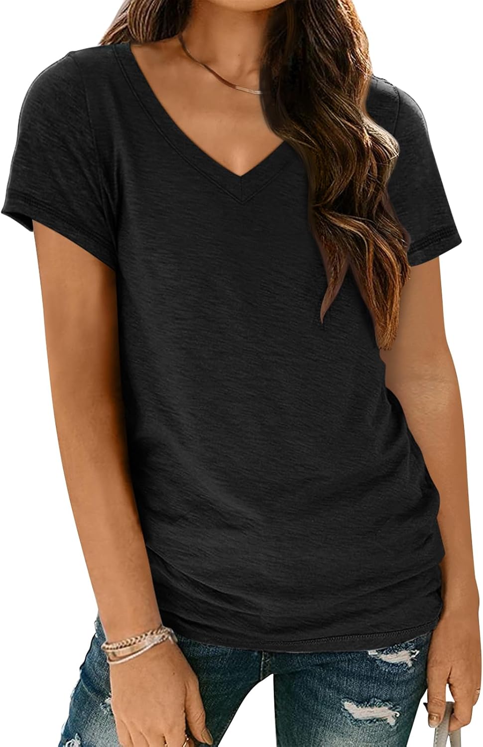 Short Sleeve V Neck Tops for Women Fashion Trendy - Adult & Kids T-Shirts, Sweatshirts & Hoodies apparel design preview 1