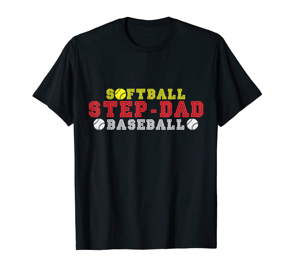 Mens Fathers Day Softball Step Dad T-Shirt - Minimalist Print Unisex - T-Shirt, Sweatshirt, Hoodie