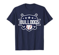 Bulldogs Blue Baseball Game Day Stars T-Shirt - Aesthetic Graphic Unisex - T-Shirt, Sweatshirt, Hoodie
