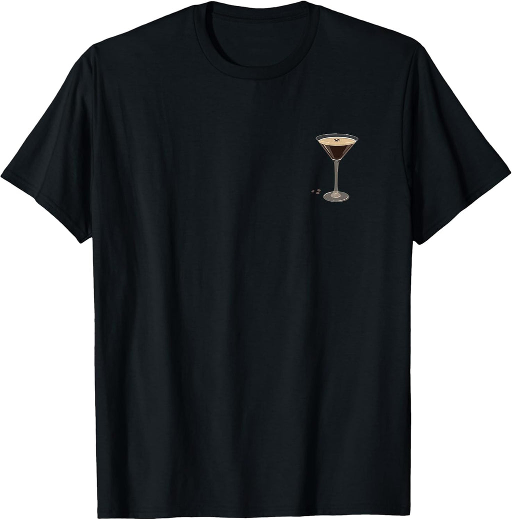 Glass Espresso Martini Minimalist Elegance Pocket - Adult & Kids T-Shirts, Sweatshirts & Hoodies apparel design preview 1