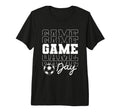 Game Day Soccer Enthusiast Tri Blend T-Shirt - Minimalist Print Unisex - T-Shirt, Sweatshirt, Hoodie