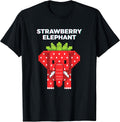 Strawberry Elephant Pixel Art Cute Jungle Animal - Adult & Kids T-Shirts, Sweatshirts & Hoodies apparel design preview 1