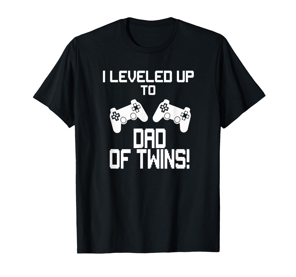 I Leveled Up To Dad Twins Gaming Gamer T-Shirt - Unique Graphic for Adults - T-Shirt, Sweatshirt, Hoodie