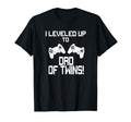I Leveled Up To Dad Twins Gaming Gamer T-Shirt - Unique Graphic for Adults - T-Shirt, Sweatshirt, Hoodie
