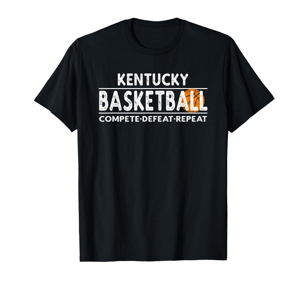 Kentucky Basketball Compete Defeat Repeat T-Shirt - Novelty Apparel Unisex - T-Shirt, Sweatshirt, Hoodie