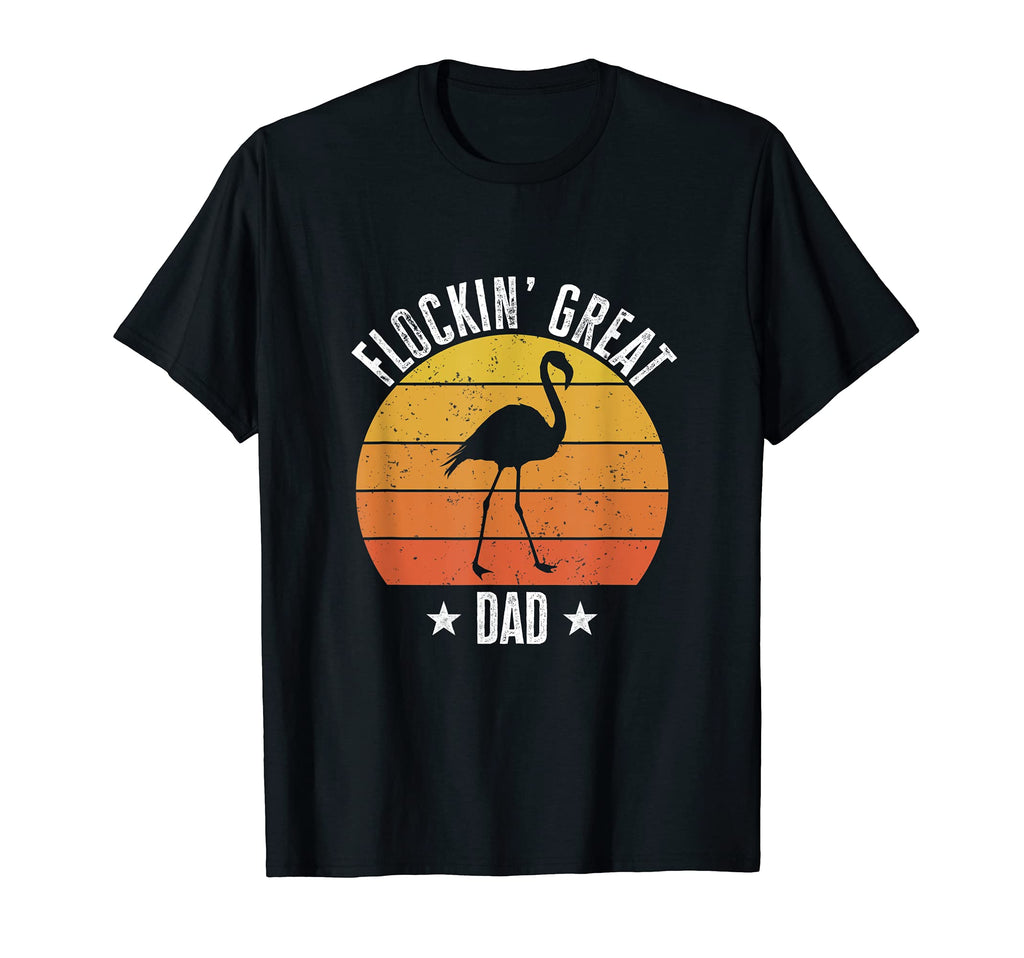Mens Flockin Great Dad Fathers Day T-Shirt - Custom Art Print Unisex - T-Shirt, Sweatshirt, Hoodie