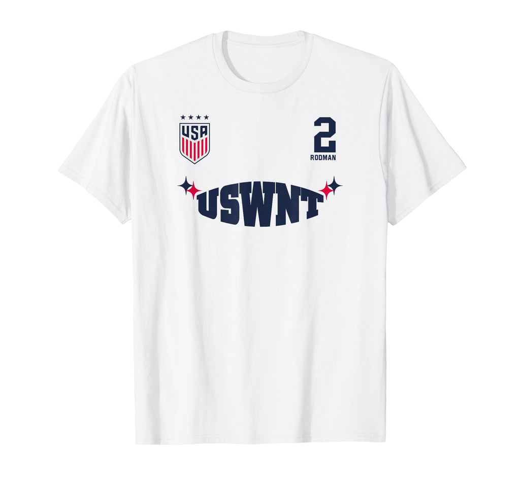 Trinity Rodman 2 White Uswnt T-Shirt - Casual Everyday Wear for Adults - T-Shirt, Sweatshirt, Hoodie