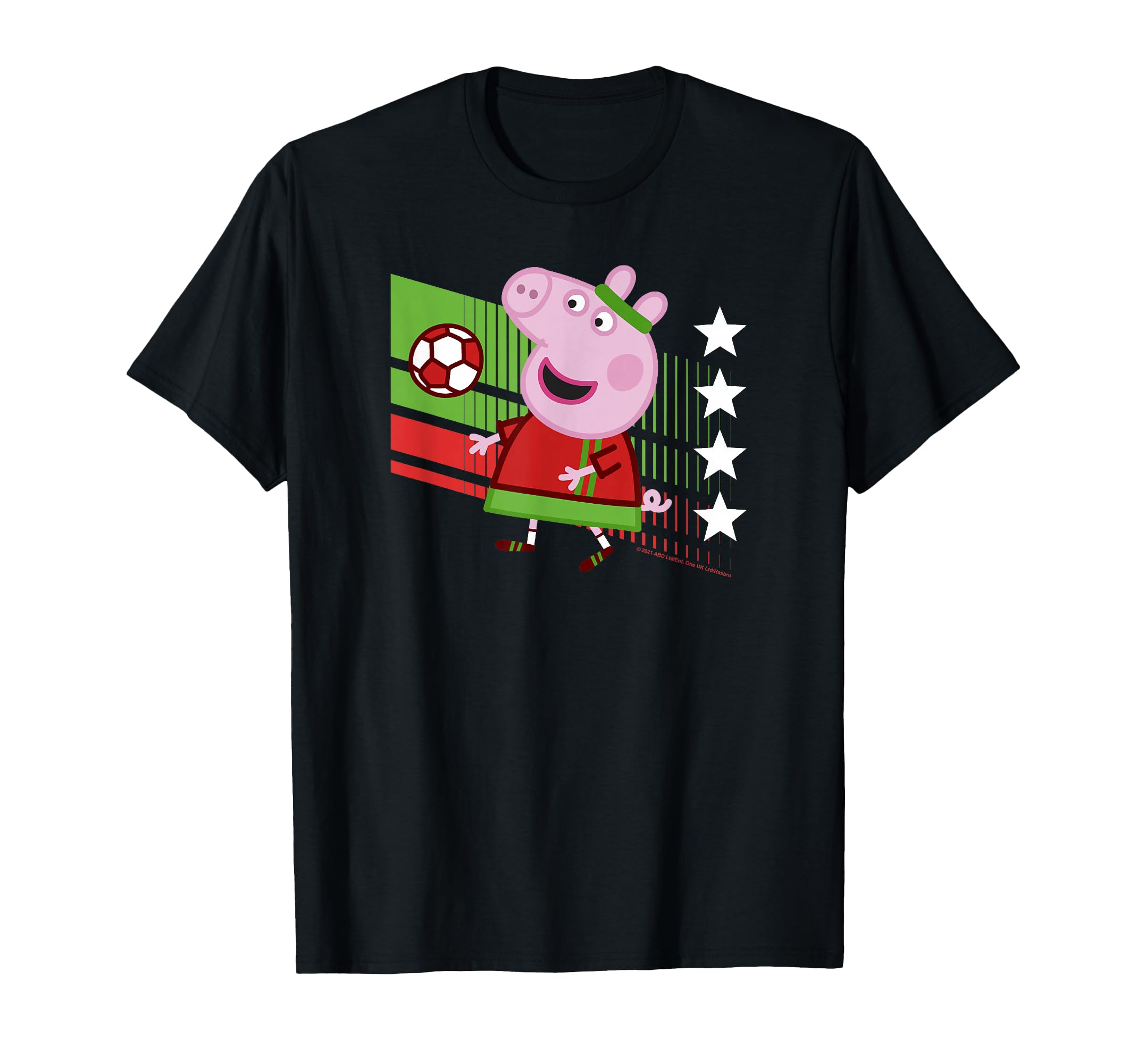 Peppa Pig Portugal Soccer Colors T-Shirt - Streetwear Style Men Women - T-Shirt, Sweatshirt, Hoodie