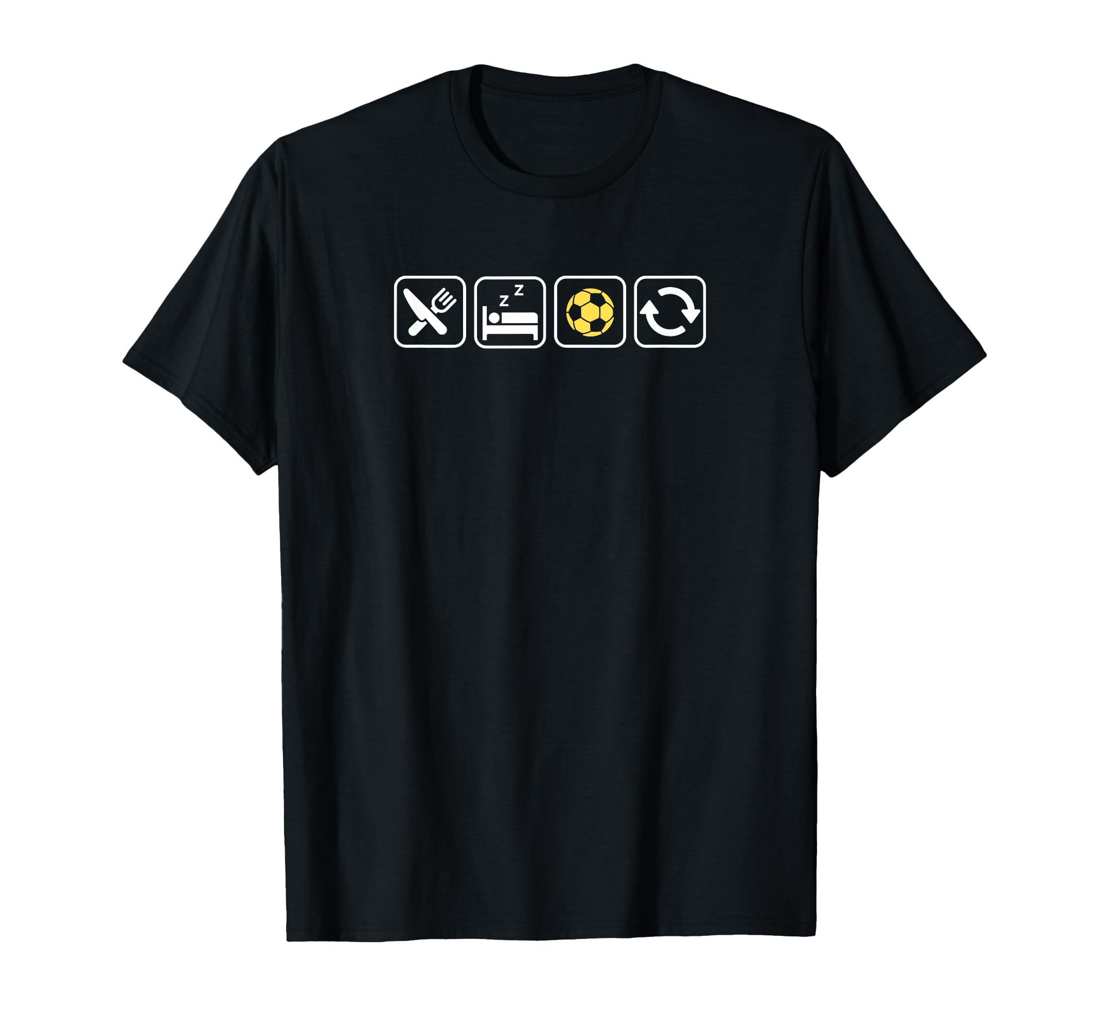 Eat Sleep Soccer Repeat Fun Soccer T-Shirt - Unique Graphic for Adults - T-Shirt, Sweatshirt, Hoodie