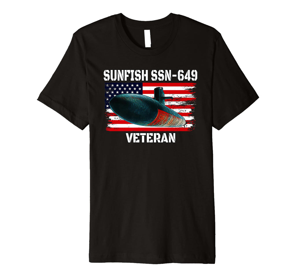 Submarine Uss Sunfish Ssn 649 T-Shirt - Fun Novelty Design for Adults - T-Shirt, Sweatshirt, Hoodie