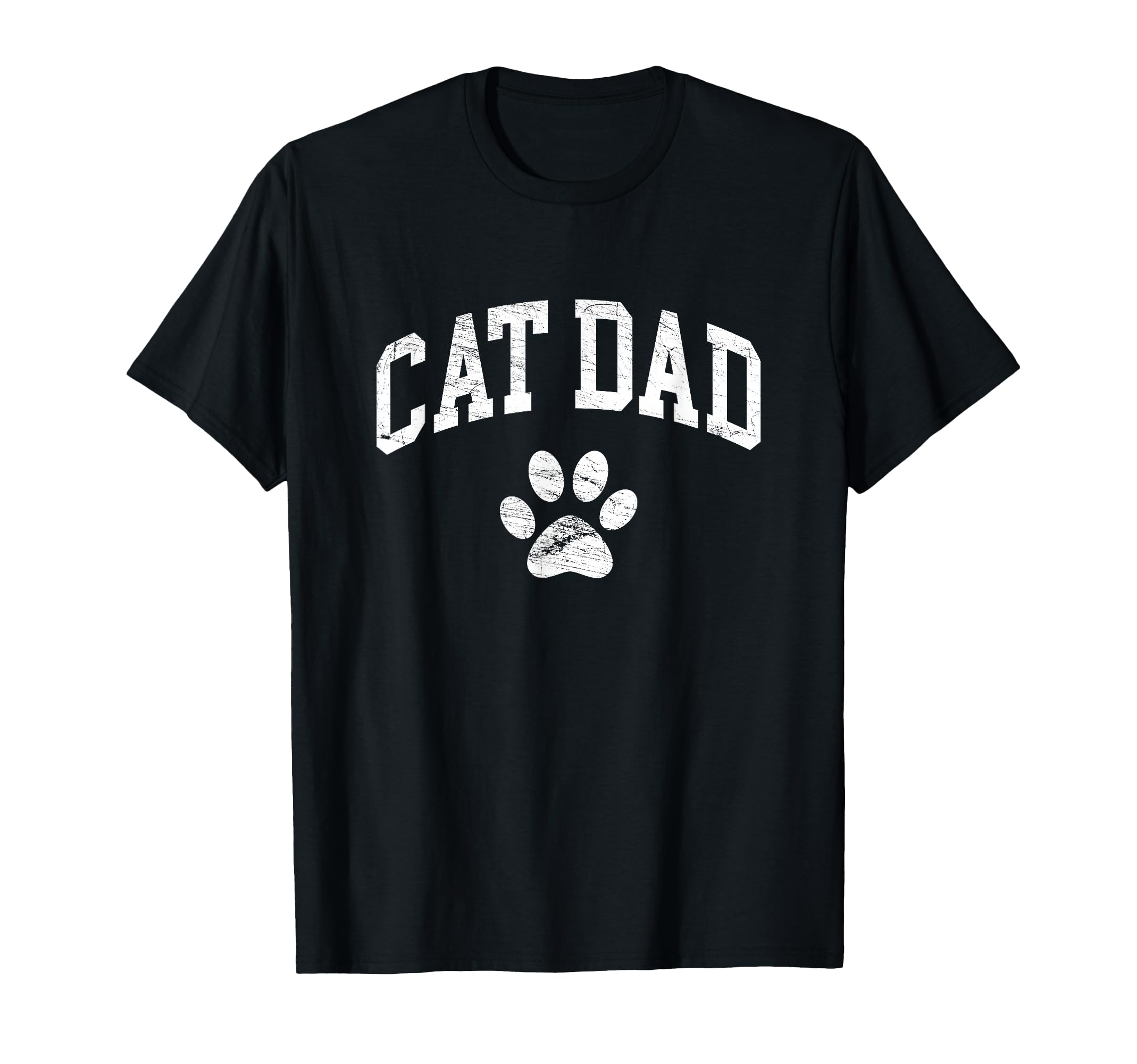 Cat Dad Distressed Funny Cat Paw T-Shirt - Aesthetic Graphic for Adults - T-Shirt, Sweatshirt, Hoodie