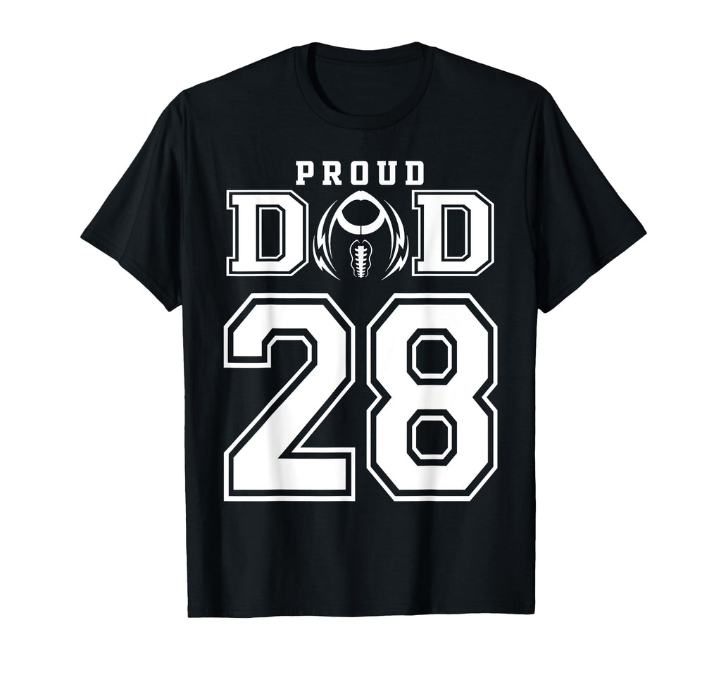Custom Proud Football Dad Number 28 T-Shirt - Novelty Apparel Men Women - T-Shirt, Sweatshirt, Hoodie