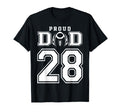 Custom Proud Football Dad Number 28 T-Shirt - Novelty Apparel Men Women - T-Shirt, Sweatshirt, Hoodie