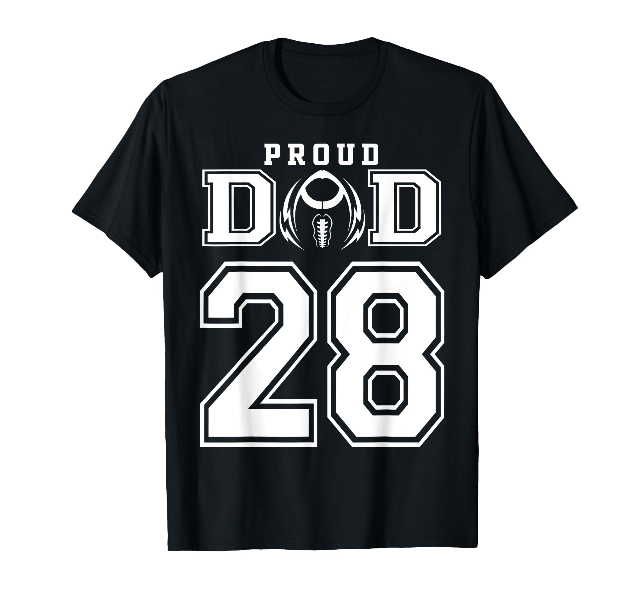 Custom Proud Football Dad Number 28 T-Shirt - Novelty Apparel Men Women - T-Shirt, Sweatshirt, Hoodie