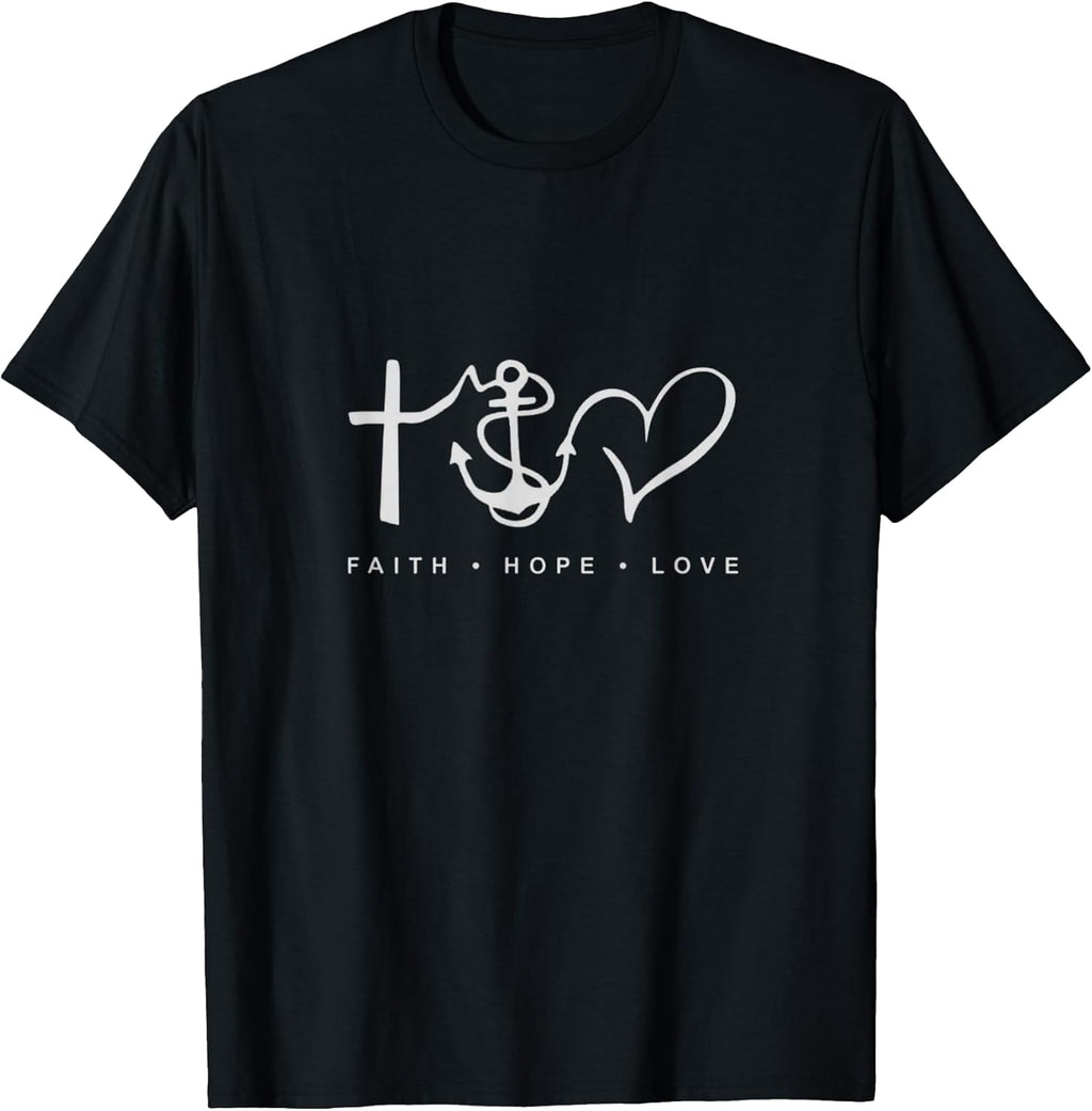 Collection Faith Hope Love Minimalist Design Anchor - Adult & Kids T-Shirts, Sweatshirts & Hoodies apparel design preview 1