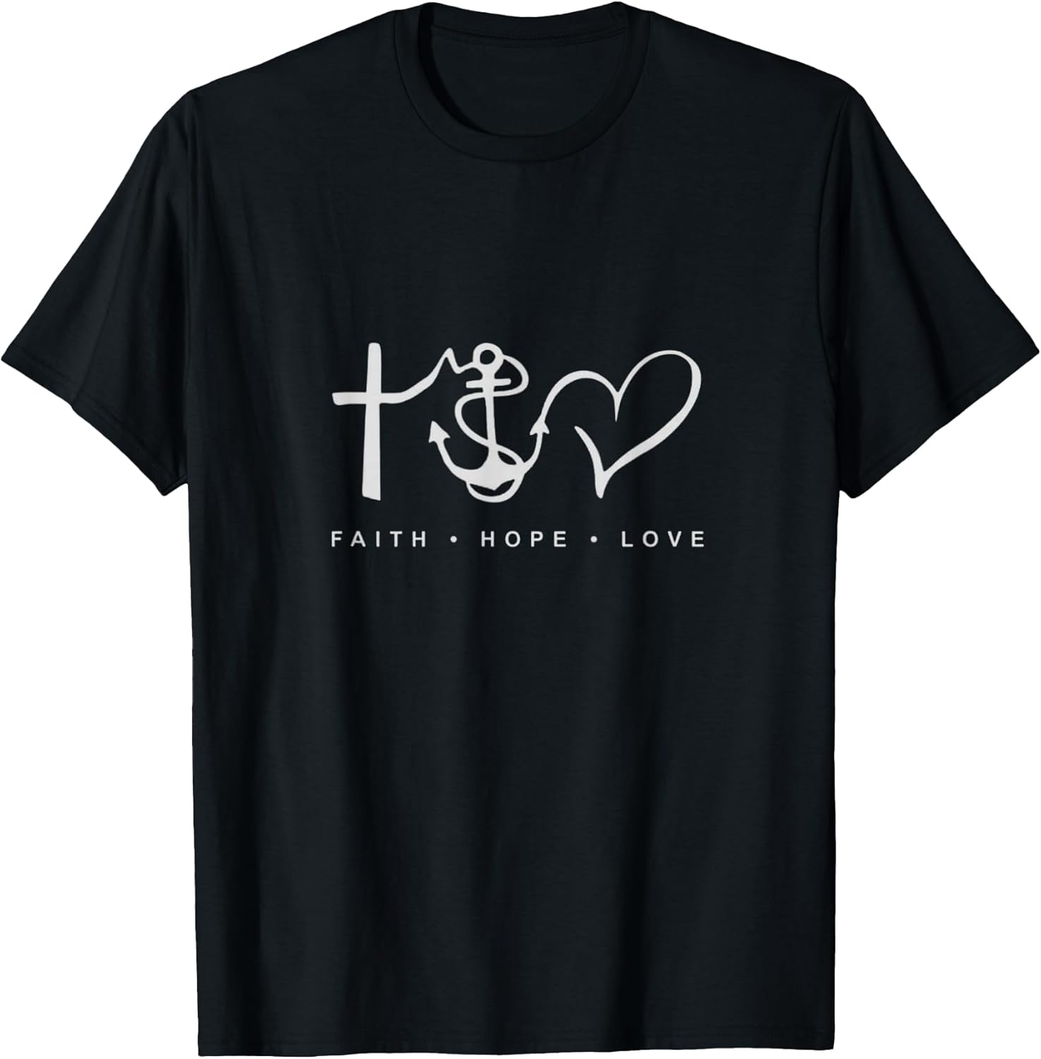 Collection Faith Hope Love Minimalist Design Anchor - Adult & Kids T-Shirts, Sweatshirts & Hoodies apparel design preview 1