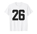 26 White Number 26 Sports Fan Soccer T-Shirt - Custom Art Print Unisex - T-Shirt, Sweatshirt, Hoodie