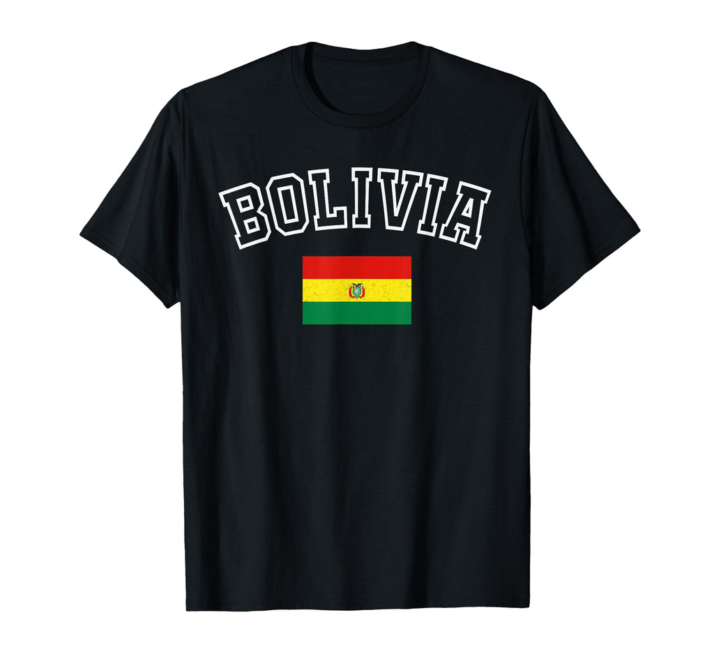 Bolivia Flag Distressed Heritage T-Shirt - Custom Art Print Men Women - T-Shirt, Sweatshirt, Hoodie