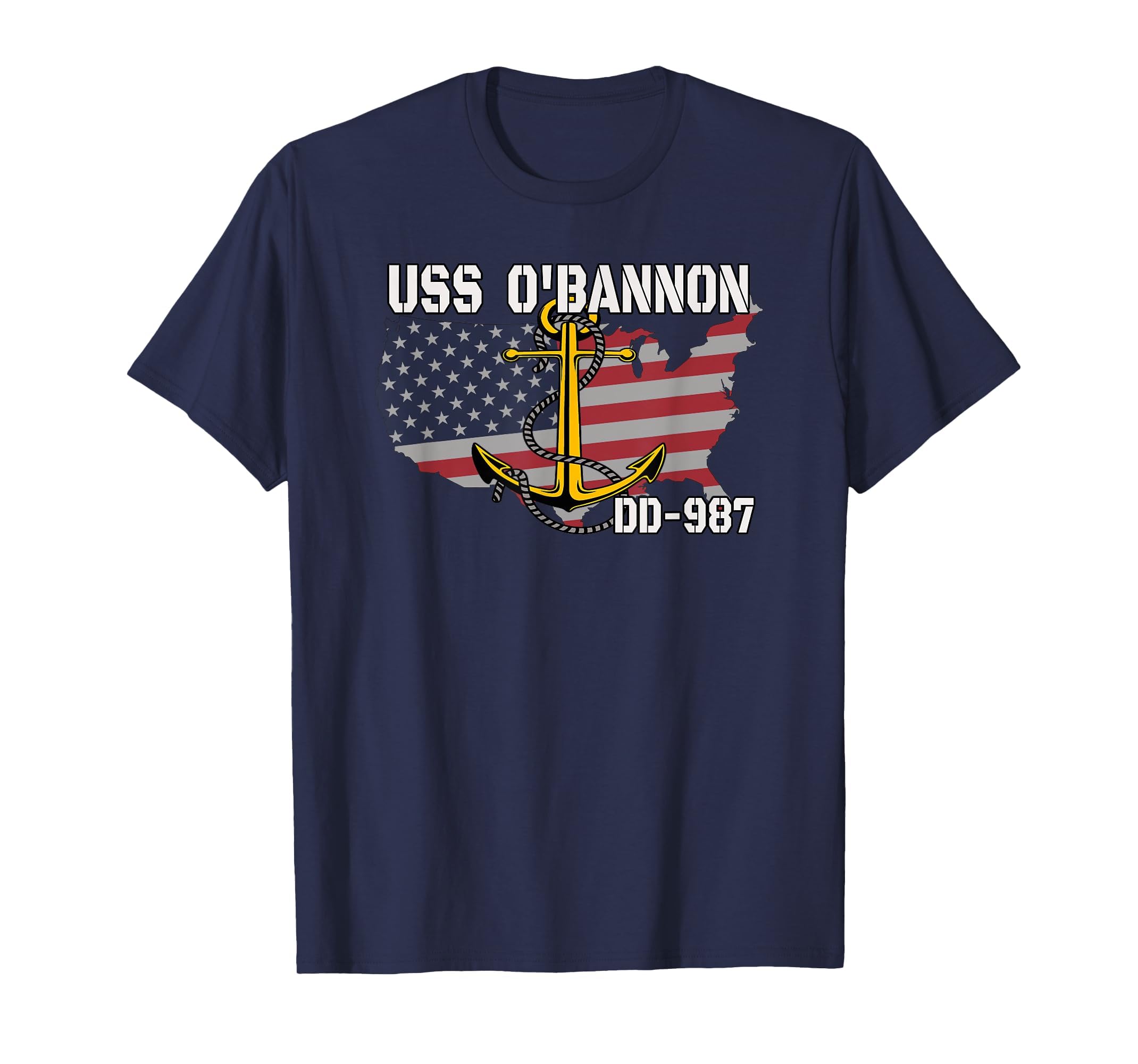 Uss Obannon Dd 987 Warship Veterans T-Shirt - Trendy Graphic for Adults - T-Shirt, Sweatshirt, Hoodie