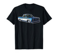 Square Two Tone Truck Blue White T-Shirt - Graphic Print for Adults - T-Shirt, Sweatshirt, Hoodie