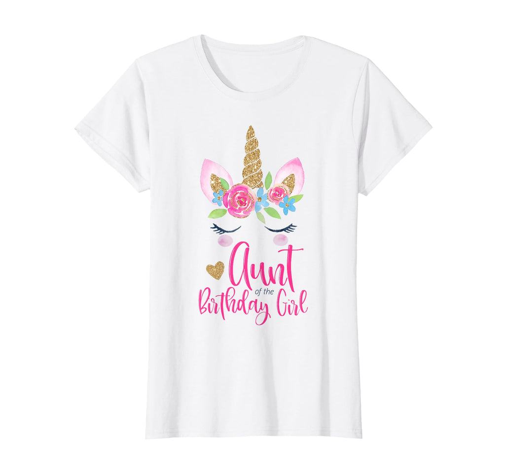 Unicorn Aunt Birthday Matching Party T-Shirt - Custom Art Print for Adults - T-Shirt, Sweatshirt, Hoodie