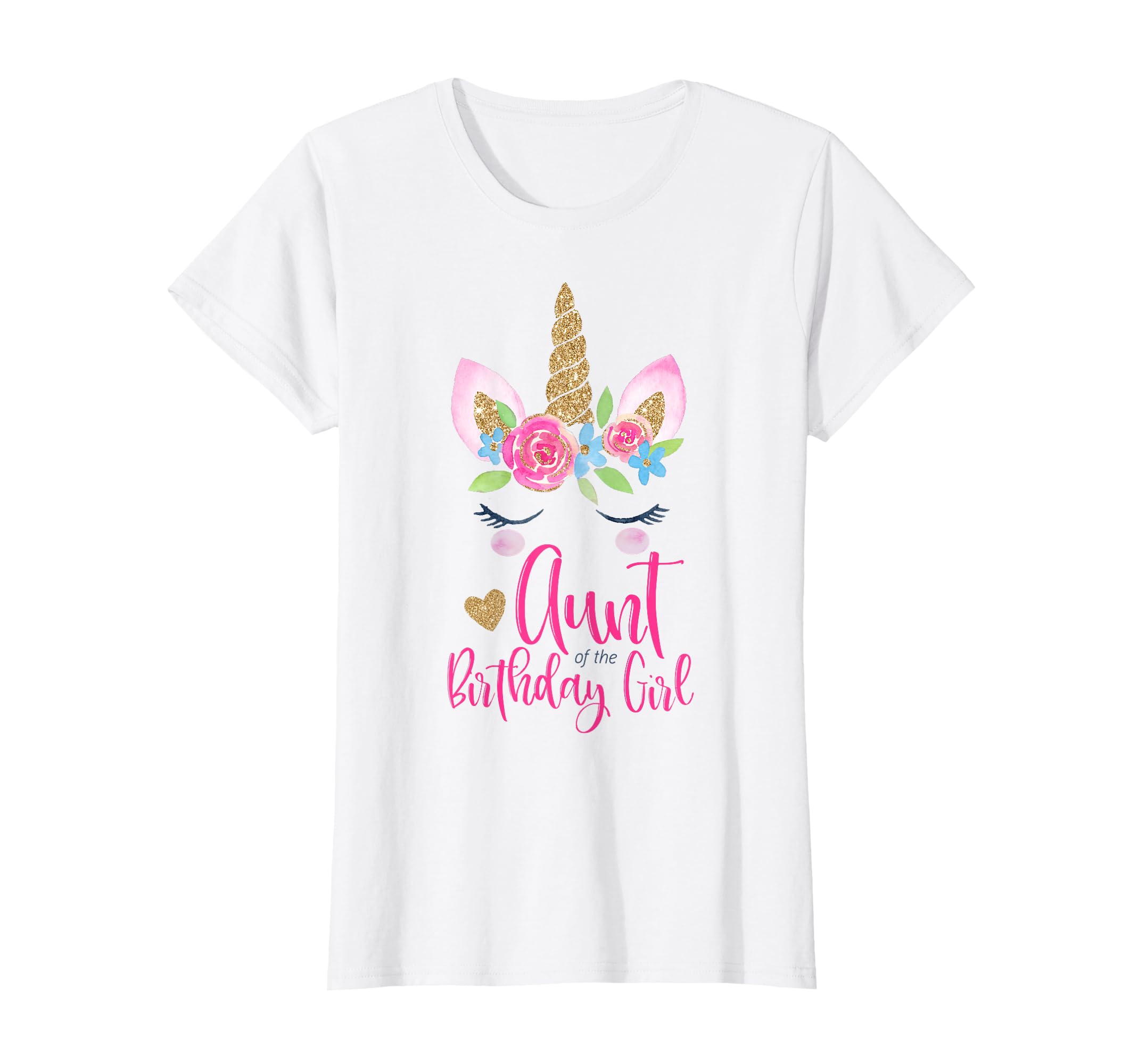 Unicorn Aunt Birthday Matching Party T-Shirt - Custom Art Print for Adults - T-Shirt, Sweatshirt, Hoodie