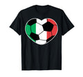 Italy Soccer Ball Heart Italian T-Shirt - Novelty Apparel for Adults - T-Shirt, Sweatshirt, Hoodie