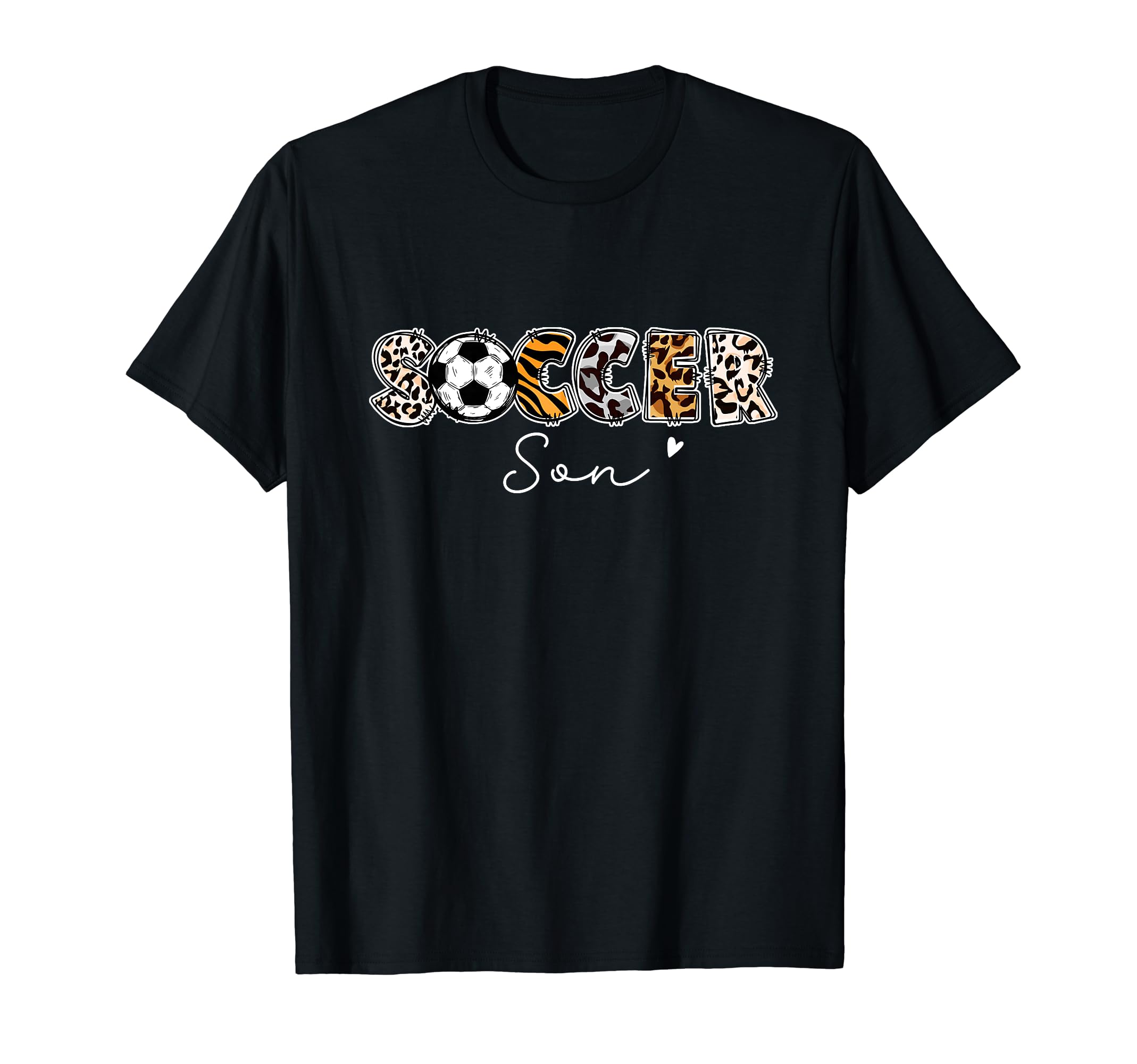 Soccer Son Leopard Family Matching Team T-Shirt - Graphic Print Unisex - T-Shirt, Sweatshirt, Hoodie