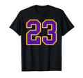 Purple And Gold Number 23 Jersey T-Shirt - Casual Everyday Wear Men Women - T-Shirt, Sweatshirt, Hoodie