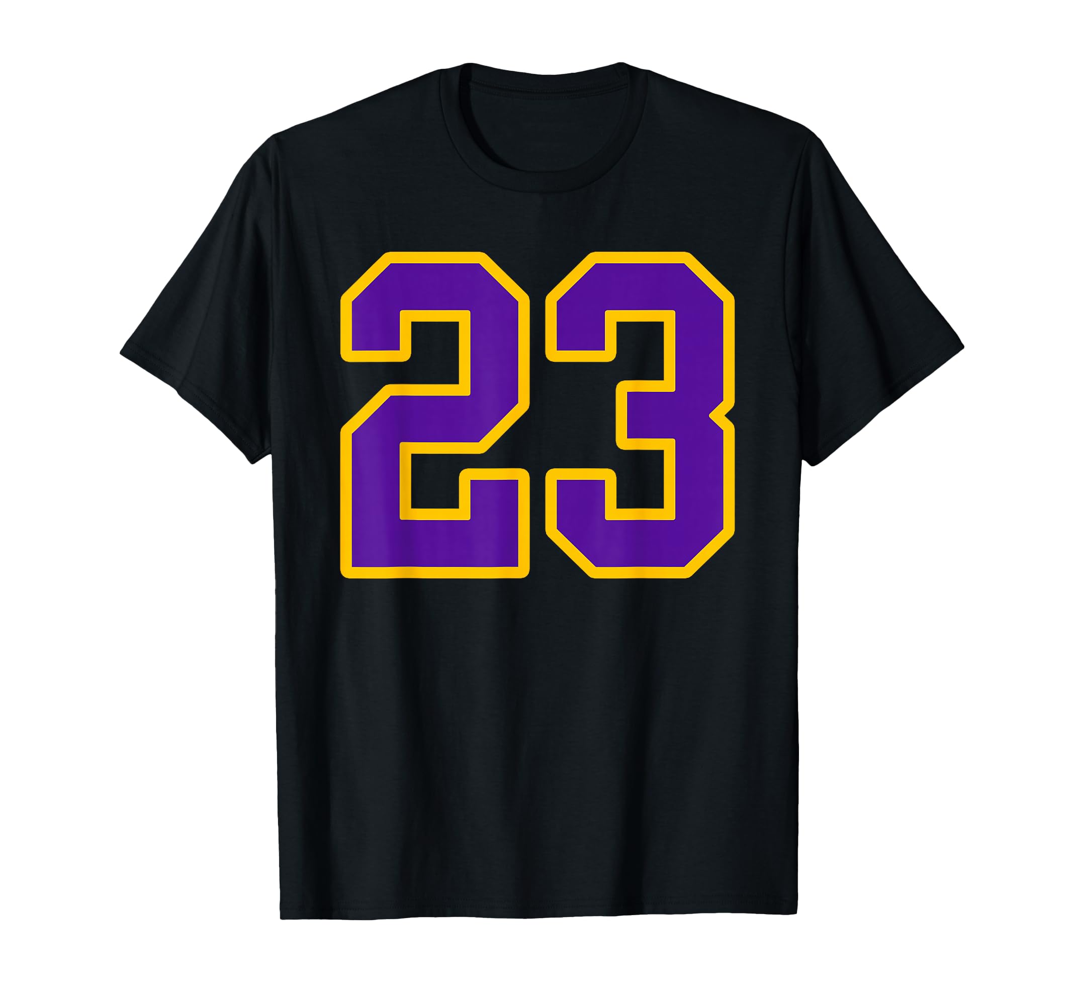 Purple And Gold Number 23 Jersey T-Shirt - Casual Everyday Wear Men Women - T-Shirt, Sweatshirt, Hoodie