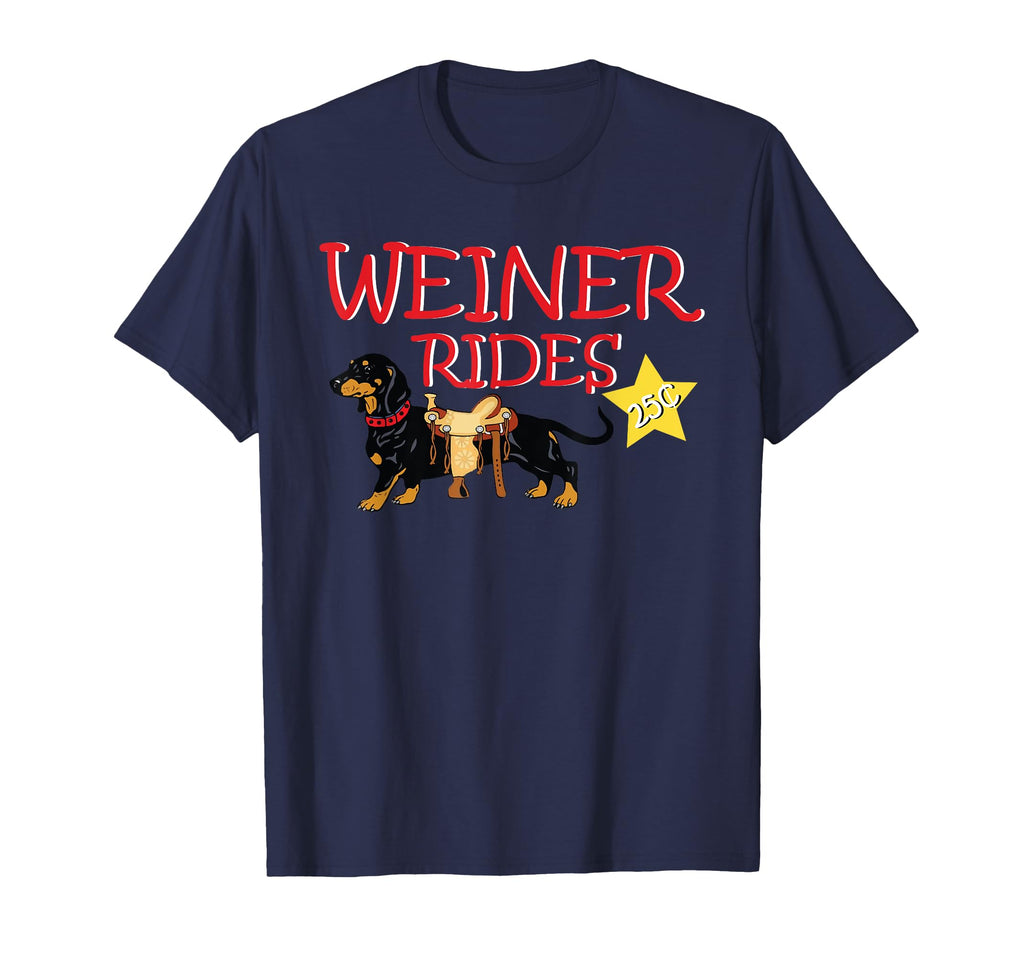Weiner Rides Dachshund Owner Dog Mom T-Shirt - Unique Graphic Men Women - T-Shirt, Sweatshirt, Hoodie