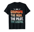 Grandpa Pilot Legend Aviation Aviator T-Shirt - Trendy Graphic for Adults - T-Shirt, Sweatshirt, Hoodie