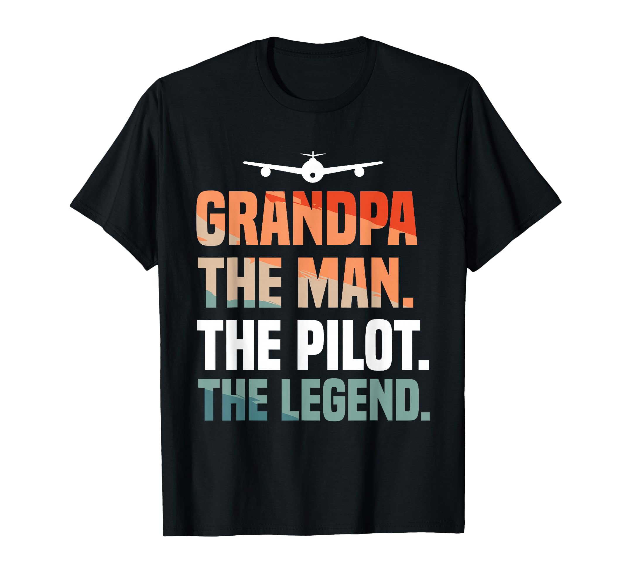 Grandpa Pilot Legend Aviation Aviator T-Shirt - Trendy Graphic for Adults - T-Shirt, Sweatshirt, Hoodie