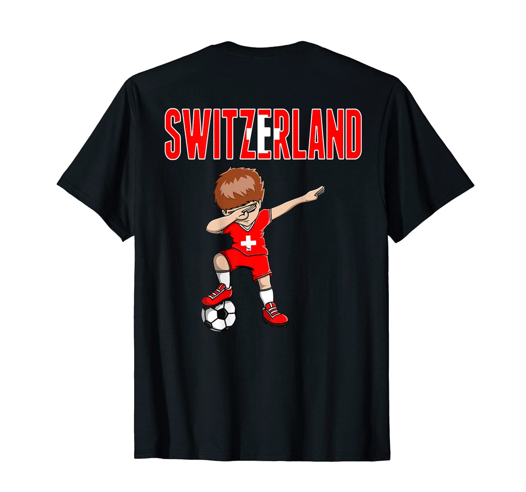 Dabbing Soccer Switzerland Soccer T-Shirt - Novelty Apparel for Adults - T-Shirt, Sweatshirt, Hoodie