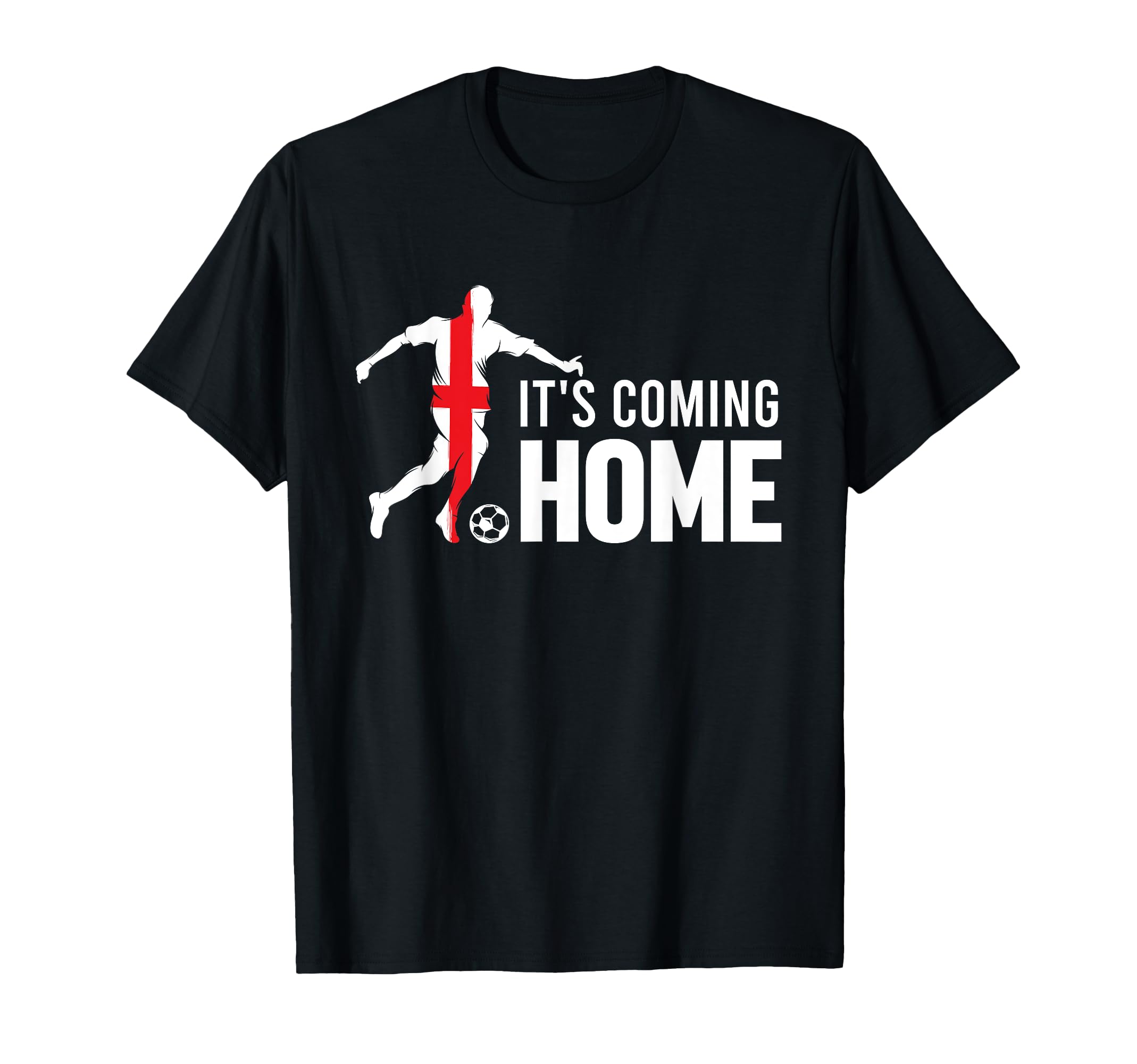 Football Player England Flag Coming Home T-Shirt - Trendy Graphic Unisex - T-Shirt, Sweatshirt, Hoodie