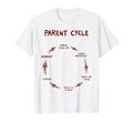 Funny Parent Cycle Daily Routine T-Shirt - Minimalist Print Men Women - T-Shirt, Sweatshirt, Hoodie