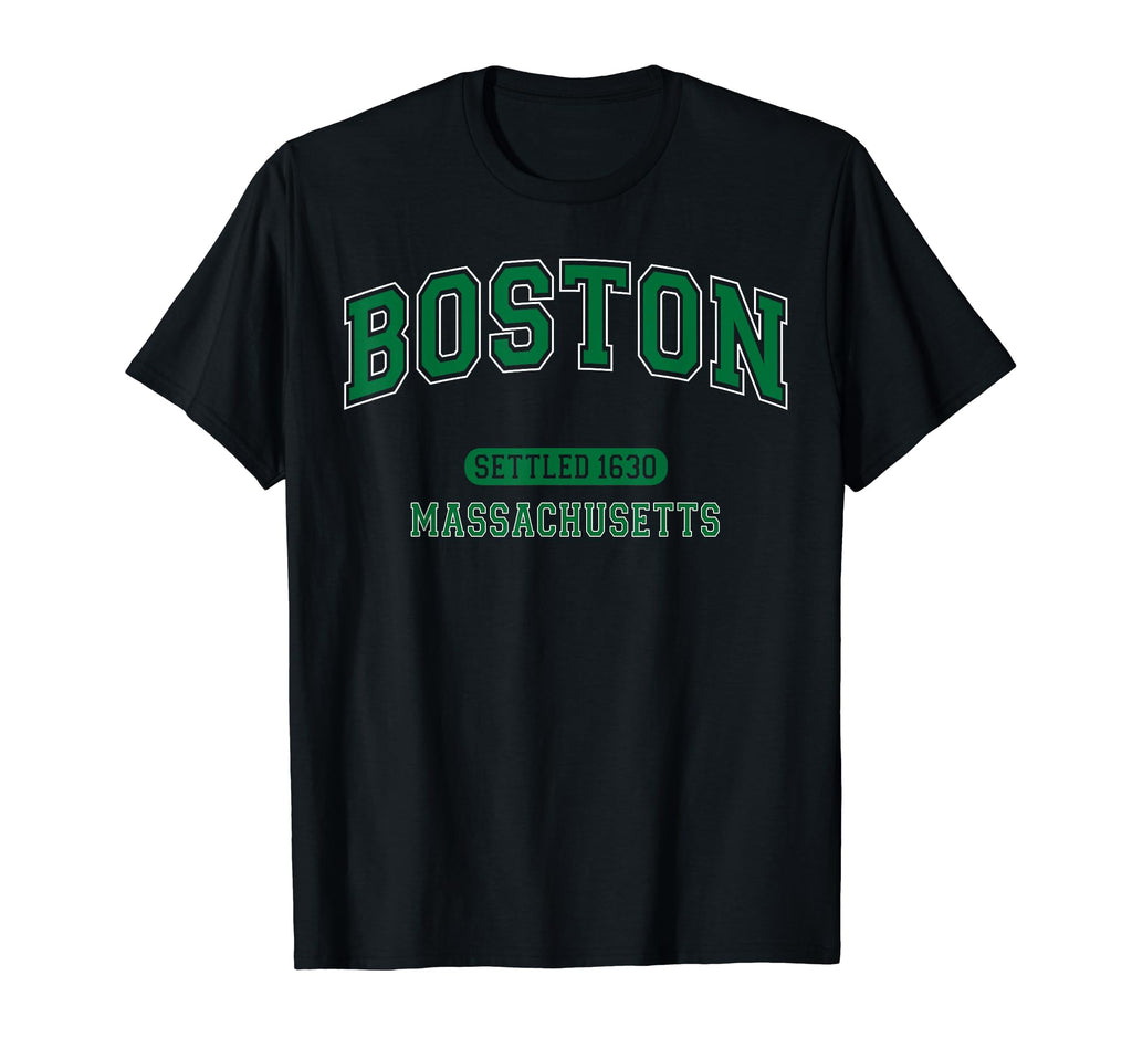 Boston Massachusetts Settled 1630 T-Shirt - Fun Novelty Design for Adults - T-Shirt, Sweatshirt, Hoodie