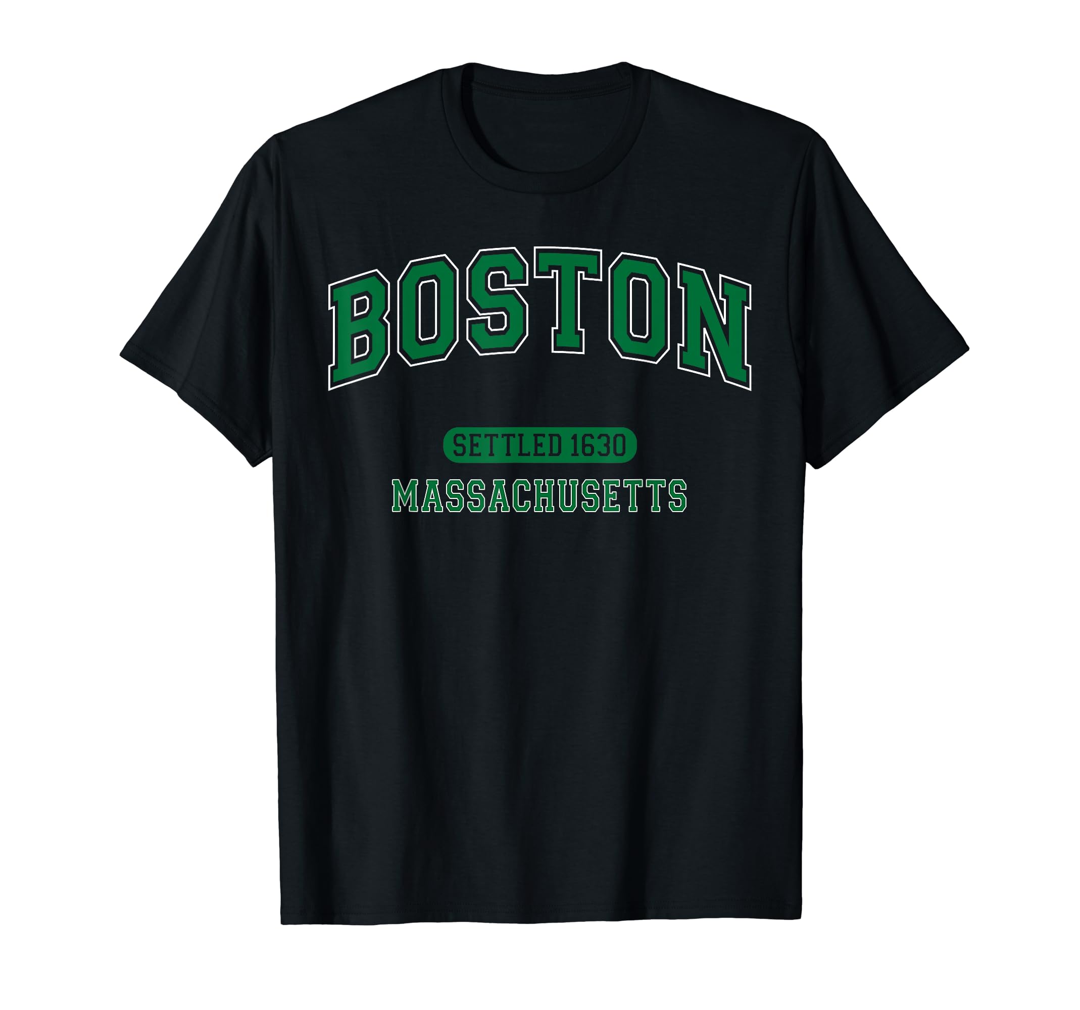Boston Massachusetts Settled 1630 T-Shirt - Fun Novelty Design for Adults - T-Shirt, Sweatshirt, Hoodie