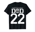 Custom Number 22 Proud Football Dad T-Shirt - Novelty Apparel Unisex - T-Shirt, Sweatshirt, Hoodie