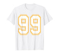 Number 99 Red Yellow White Football T-Shirt - Streetwear Style Unisex - T-Shirt, Sweatshirt, Hoodie