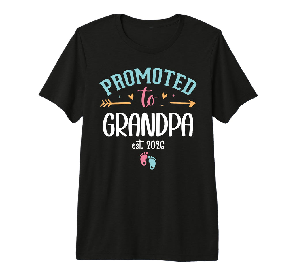 Mens Promoted To Grandpa Est 2026 Soon T-Shirt - Unique Graphic Men Women - T-Shirt, Sweatshirt, Hoodie