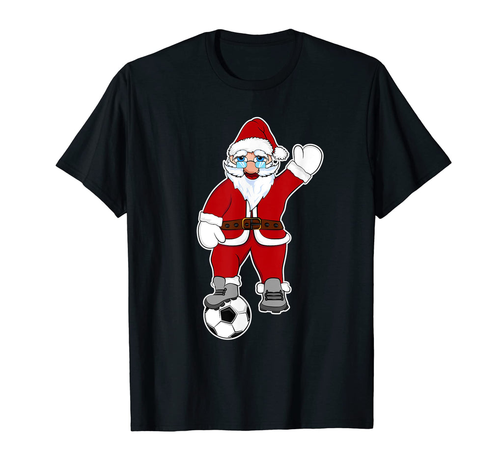 Soccer Clause Santa Soccer Ball Santa T-Shirt - Novelty Apparel for Adults - T-Shirt, Sweatshirt, Hoodie