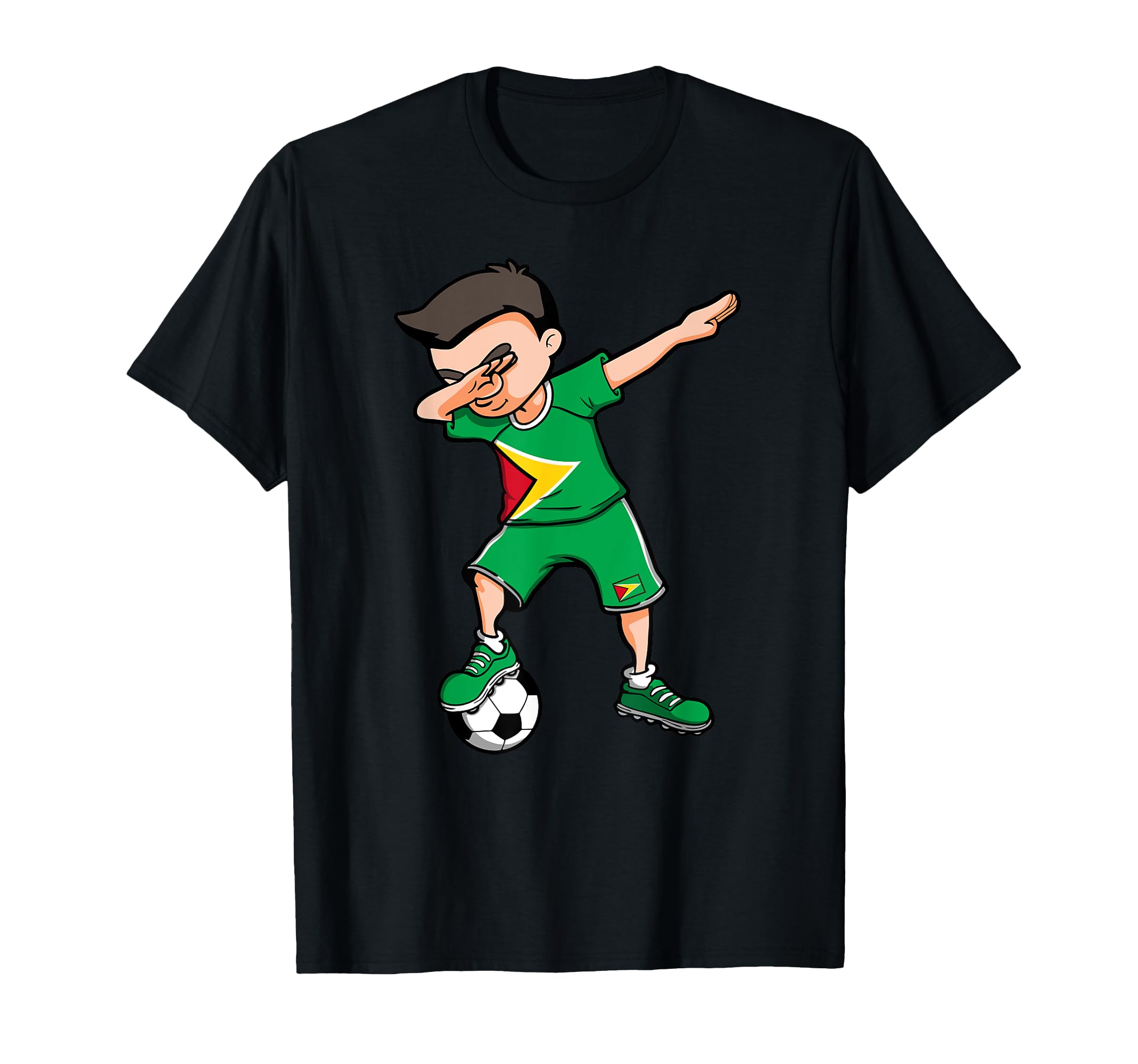 Dabbing Soccer Guyana Football Fans T-Shirt - Streetwear Style Unisex - T-Shirt, Sweatshirt, Hoodie